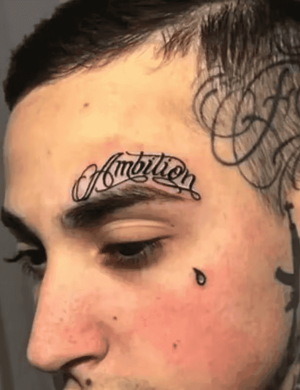 Face Lettering Tattoo